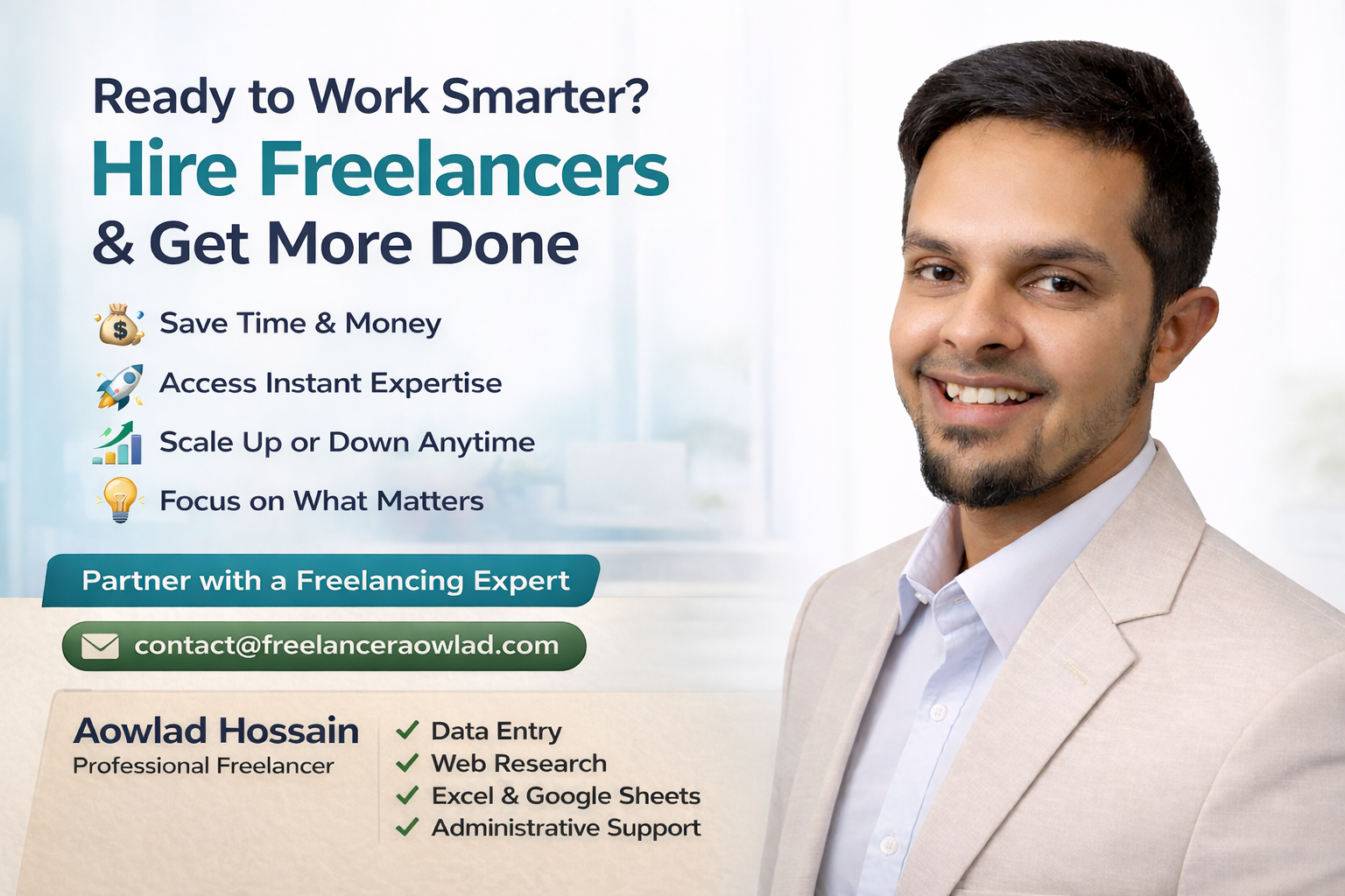 Stop Overpaying for Full-Time Staff — Hire Smart with Freelancers | Freelancer Aowlad